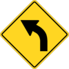 Sign Turn Left Clip Art