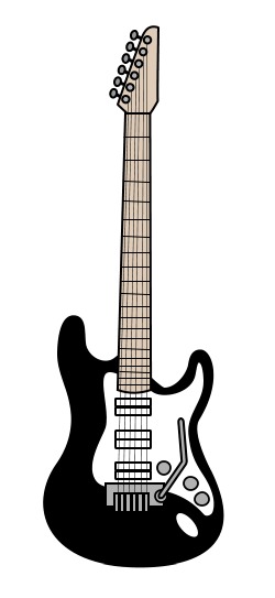 Cartoon Guitar | Free Images at Clker.com - vector clip art online, royalty  free & public domain