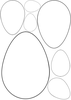 Easter Egg Coloring Clipart Image
