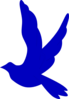 Blue Dove Right Clip Art