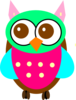 Colorful Baby Owl Chick Clip Art