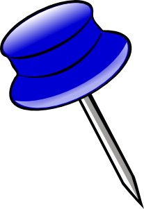 Blue Pin Clip Art at Clker.com - vector clip art online, royalty free &  public domain