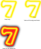 Neon Numerals 7 Clip Art