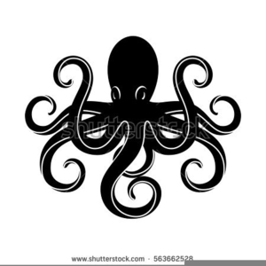 octopus clip art black and white