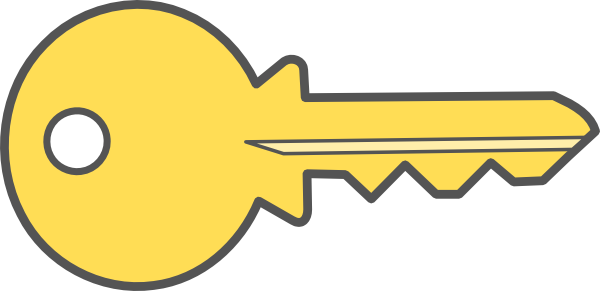 Yellow Key Clip Art at Clker.com - vector clip art online, royalty free &  public domain