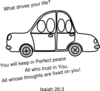 Car Outline Sunday School Clip Art