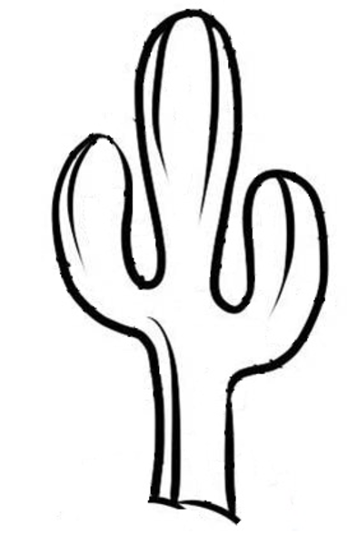 free black and white cactus clipart - photo #11