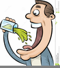 Man Drinking Clipart Image