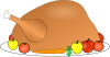 Turkey Platter 01 With Fruit And Vegitables Clip Art