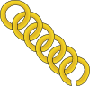 Gold Chain Of Round Links Clip Art
