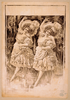 [two Women Dancing In Ruffled Costumes And Hats] Image