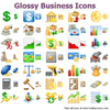 Glossy Business Icons Image