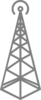 Gray Radio Tower Clip Art