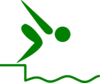 Swimmer Green Clip Art
