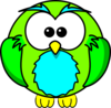 Lime Green Owl Clip Art