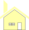Yellow Simple House Clip Art