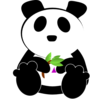Bamboo Eating Cosmic Panda Clip Art