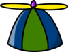 Propeller Hats Green / Blue Clip Art