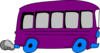 Purple School Bus Clip Art