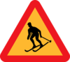 Skiier Sign Clip Art