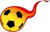 Flaming Soccer Ball Clip Art
