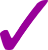 Purple Check Mark - Png Clip Art