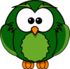 Dark Green Owl Clip Art