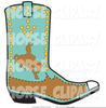Pink Cowgirl Boot Clipart Image