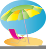 Beach Chair Umbrella Clipart Image