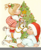 Cute Christmas Angels Clipart Image