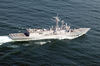 An Aerial View Of The U.s. Navy Guided Missile Frigate Uss Reuben James (ffg 57) Image