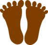 Brown Footprints Clip Art