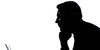 Thinking Person Silhouette Image
