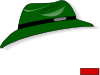 Green Fedora Clip Art