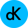 Dk Logo On Blue Circle Clip Art