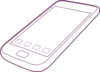 Purple Phone Outline Clip Art