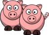 Two Pigs Clip Art