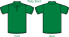 Darkgreen Poloshirt Template Clip Art