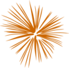 Large Orange Fireworks (cc6600) Clip Art