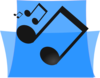 Blue Music Folder Clip Art