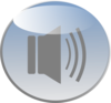 Audio Speaker Glossy Icon 50% Opaque Clip Art Clip Art