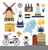 Netherlands Windmill Clipart Image