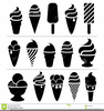Ice Cream Cone Clipart Black And White Image