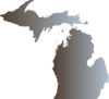 Michigan Outline With Great Lakes Clip Art
