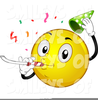 Smiley Face With Party Hat Clipart Image