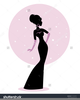 Clipart Lady In Black Dress Image