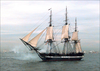 Uss Constitution Fires Its Starboard Guns. Image
