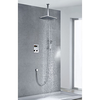 Chrome Finish Contemporary Thermostatic Led Digital Display Inch Square Showerhead And Handshower Image