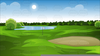 Golf Course Scene Clipart Image