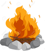 Singing Around The Campfire Clipart Image